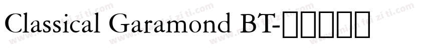 Classical Garamond BT字体转换